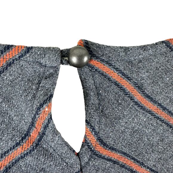 Raw Edge Boutique NWOT Striped 3/4 Bell Sleeve Round Neck Woven A-Line Dress S - Picture 7 of 9